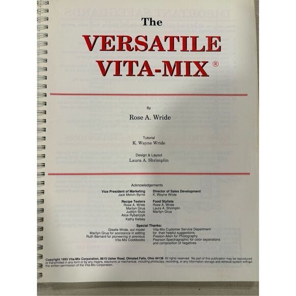 Cookbooks, Vitamix Cookbooks, (2), Getting Started and Versatile Vita-mix, 2006 - Picture 3 of 10